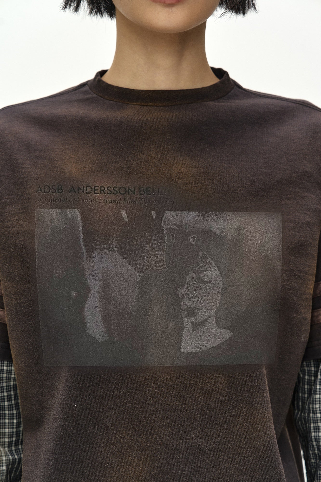 Andersson Bell - Layered Sleeve Graphic T-Shirt (faded Black) (Faded Black) product image 6 | TRAB K-Fashion Australia