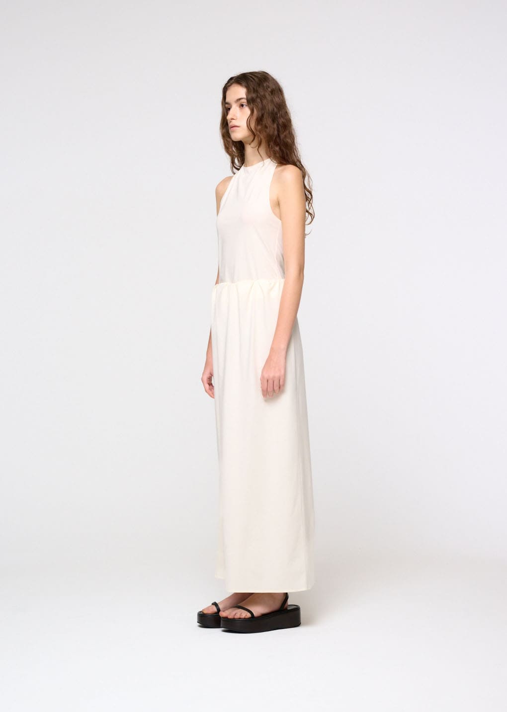 Amomento - Jersey Maxi Long Skirt (Ivory) product image 3 | TRAB K-Fashion Australia