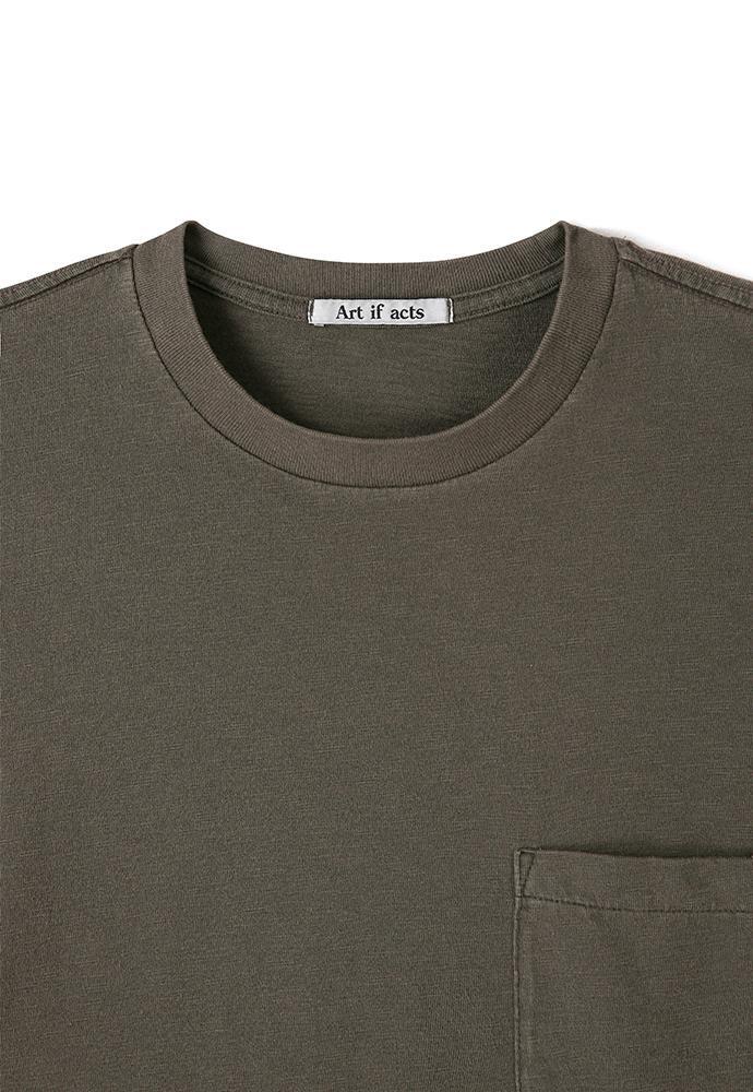 Art if acts - Garment Dyed Slub Pocket T-Shirt (Khaki Grey) product image 9 | TRAB K-Fashion Australia