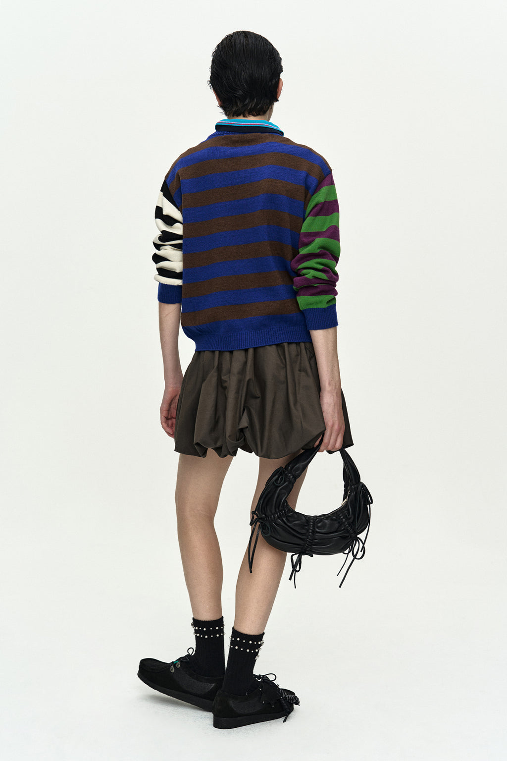 Andersson Bell - Girl's Heart Message Crew-Neck Sweater (Blue/Green) product image 3 | TRAB K-Fashion Australia