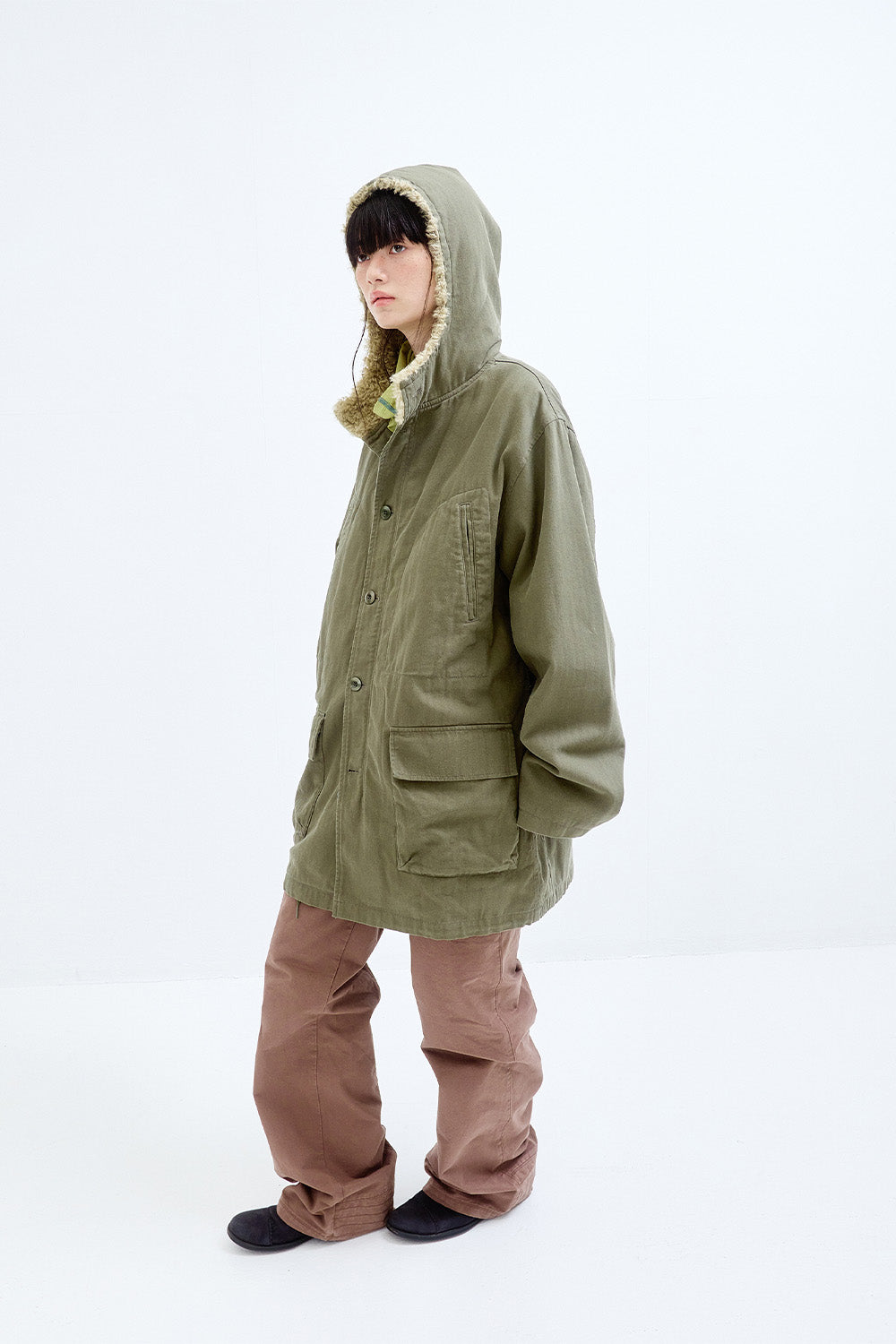 Hatchingroom - Hooded Mil Parka (Khaki) product image 14 | TRAB K-Fashion Australia
