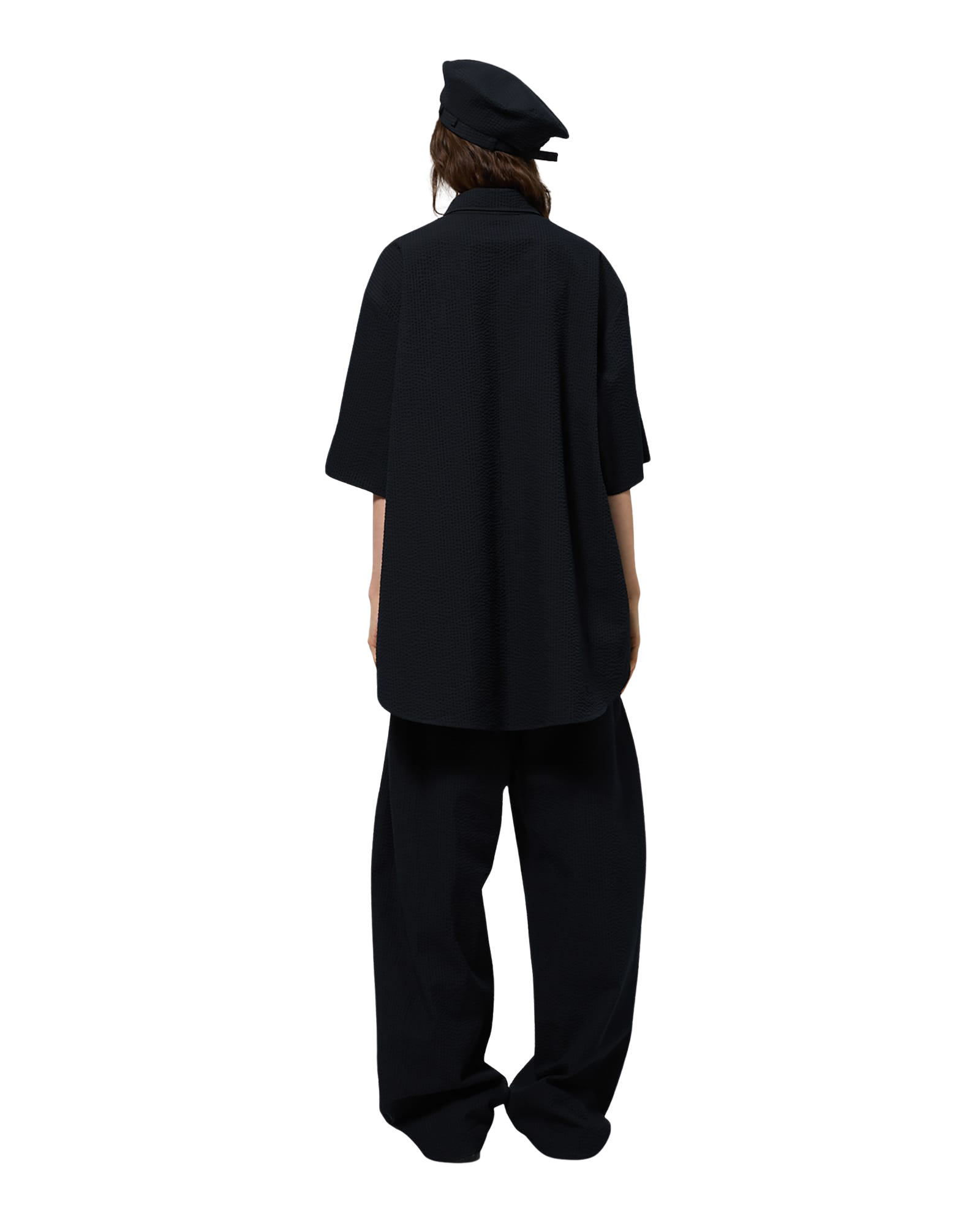 Kimhe Kim - Stripped Label Short Sleeves Shirt (Black) product image 4 | TRAB K-Fashion Australia