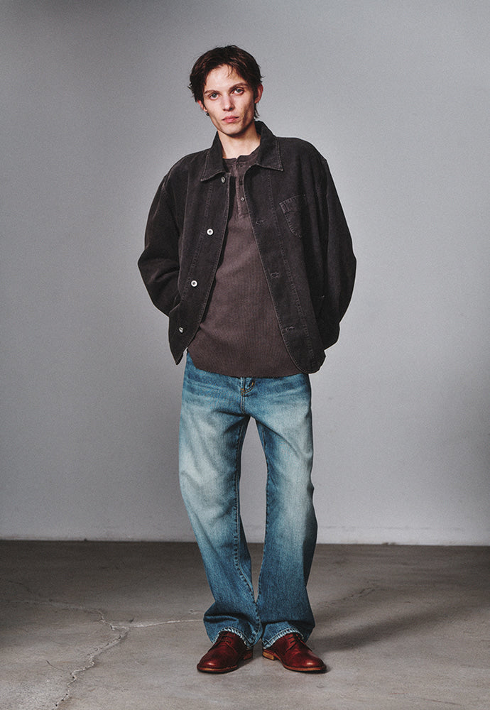 Art if acts - Garment Dyed Western Coverall Jacket (Faded Charcoal) product image 4 | TRAB K-Fashion Australia