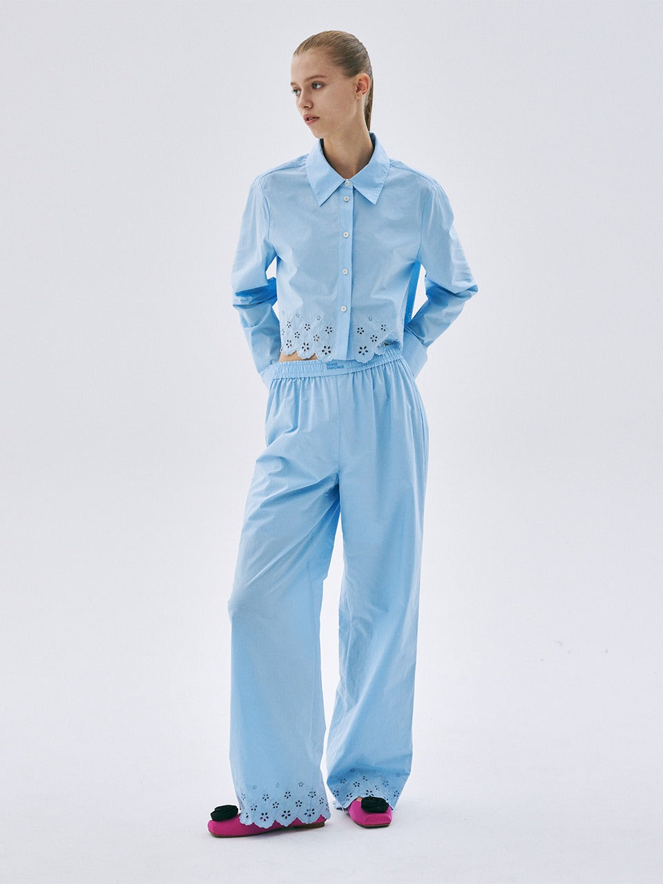 Mardi Mercredi - Pants Punching Detail (Sky) product image 1 | TRAB K-Fashion Australia