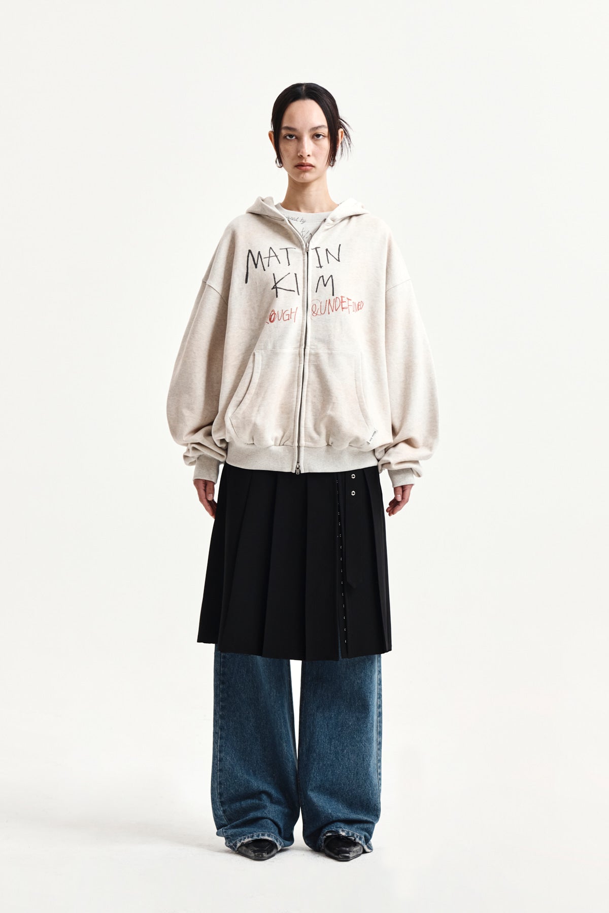 Matin Kim - Back Pocket Patch Destroyed Denim Pants (Blue) product image 10 | TRAB K-Fashion Australia