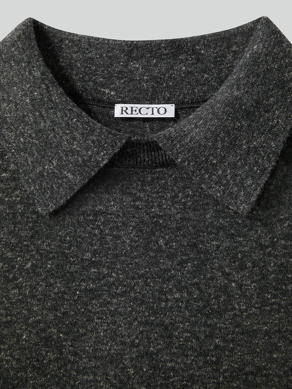 Recto - Linen Blend Polo Knit Vest (Charcoal Grey) product image 7 | TRAB K-Fashion Australia