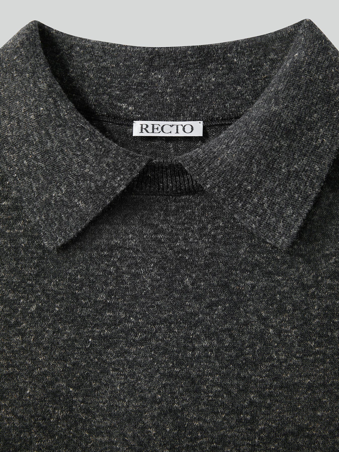 Recto - Linen Blend Polo Knit Vest (Charcoal Grey) product image 7 | TRAB K-Fashion Australia
