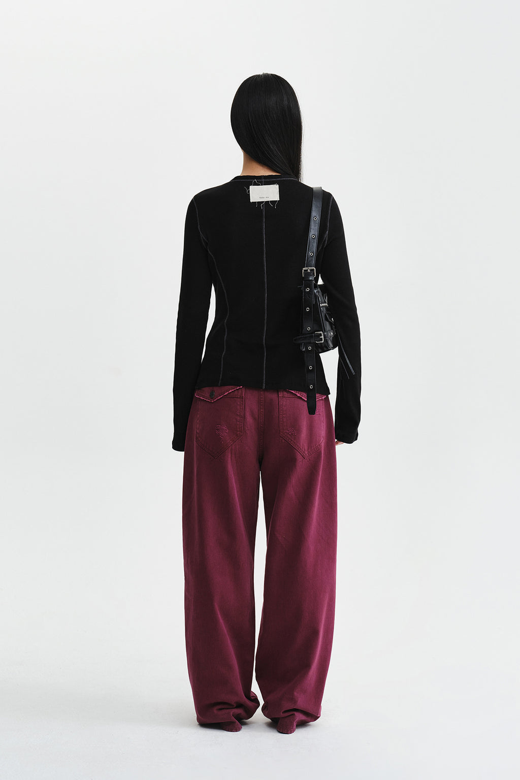 Matin Kim - Multi Styling Hook Detail Slim Top (Black) product image 8 | TRAB K-Fashion Australia
