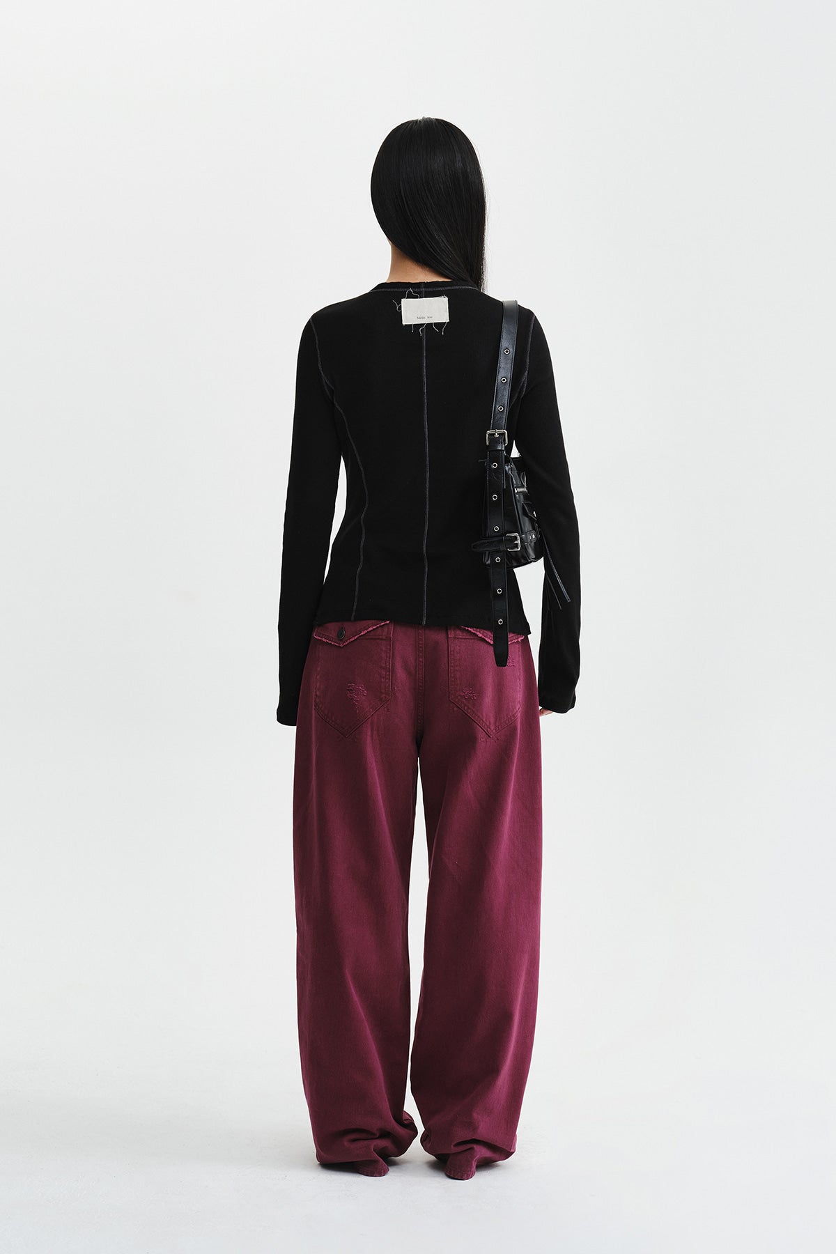 Matin Kim - Multi Styling Hook Detail Slim Top (Black) product image 8 | TRAB K-Fashion Australia