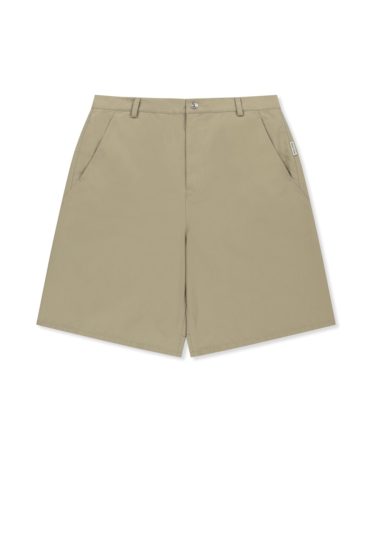 Matin Kim - Curved Seam Bermuda Pants (Beige) product image 2 | TRAB K-Fashion Australia