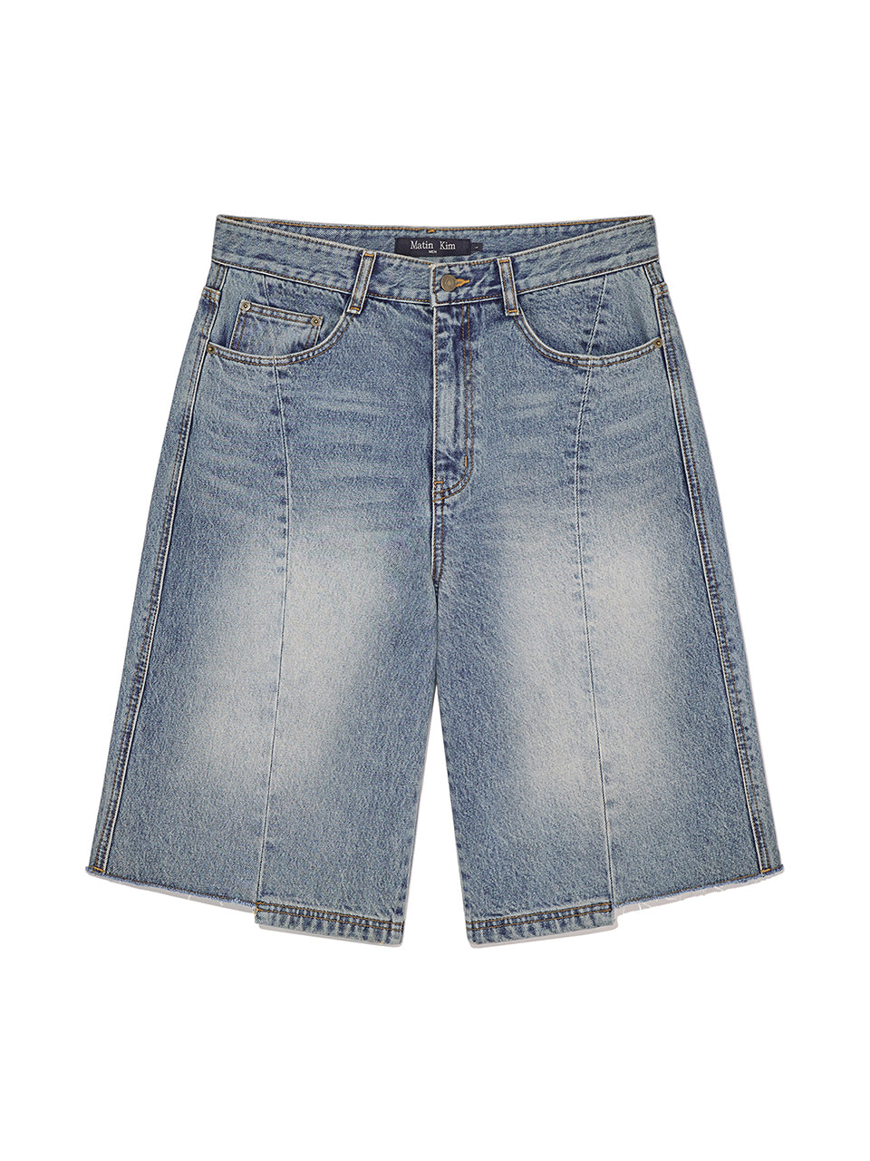 Matin Kim - Hem Point Bermuda Denim Pants (Blue) product image 1 | TRAB K-Fashion Australia