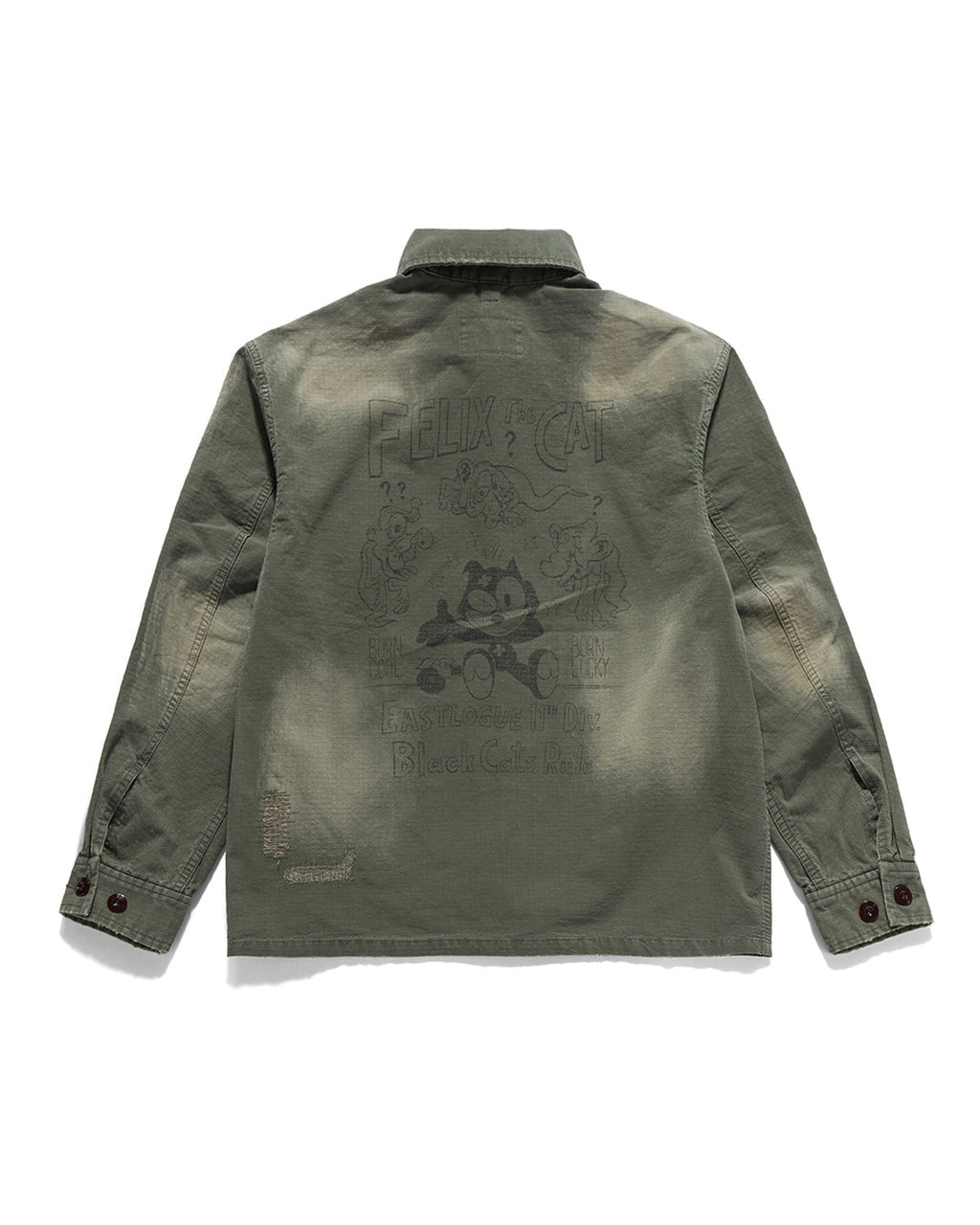 Eastlogue - Felix Timeworn Mil Field Jacket (Olive Ripstop) product image 2 | TRAB K-Fashion Australia