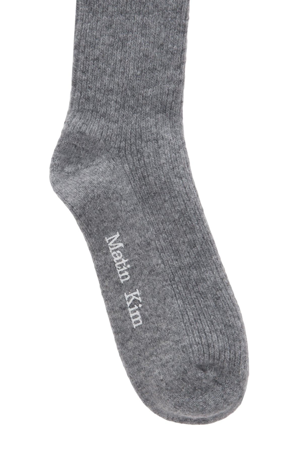 Matin Kim - Wool Blended Over Knee Socks (Grey) product image 3 | TRAB K-Fashion Australia