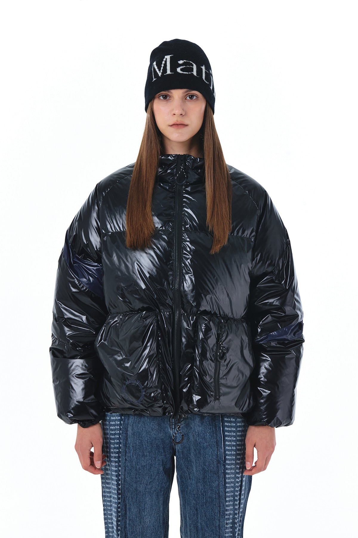 Matin Kim - Color Point Puffer Down Jumper (Black) product image 5 | TRAB K-Fashion Australia