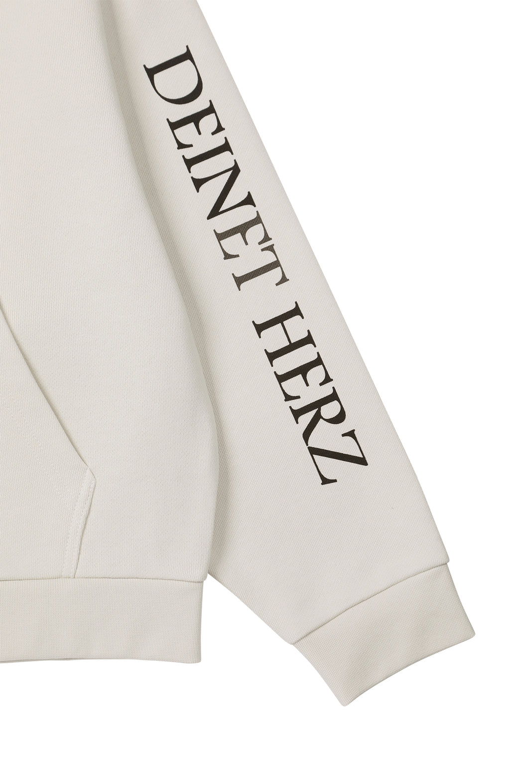 Deinet - German Lettering Hoodie Zip-Up (Ivory) product image 13 | TRAB K-Fashion Australia