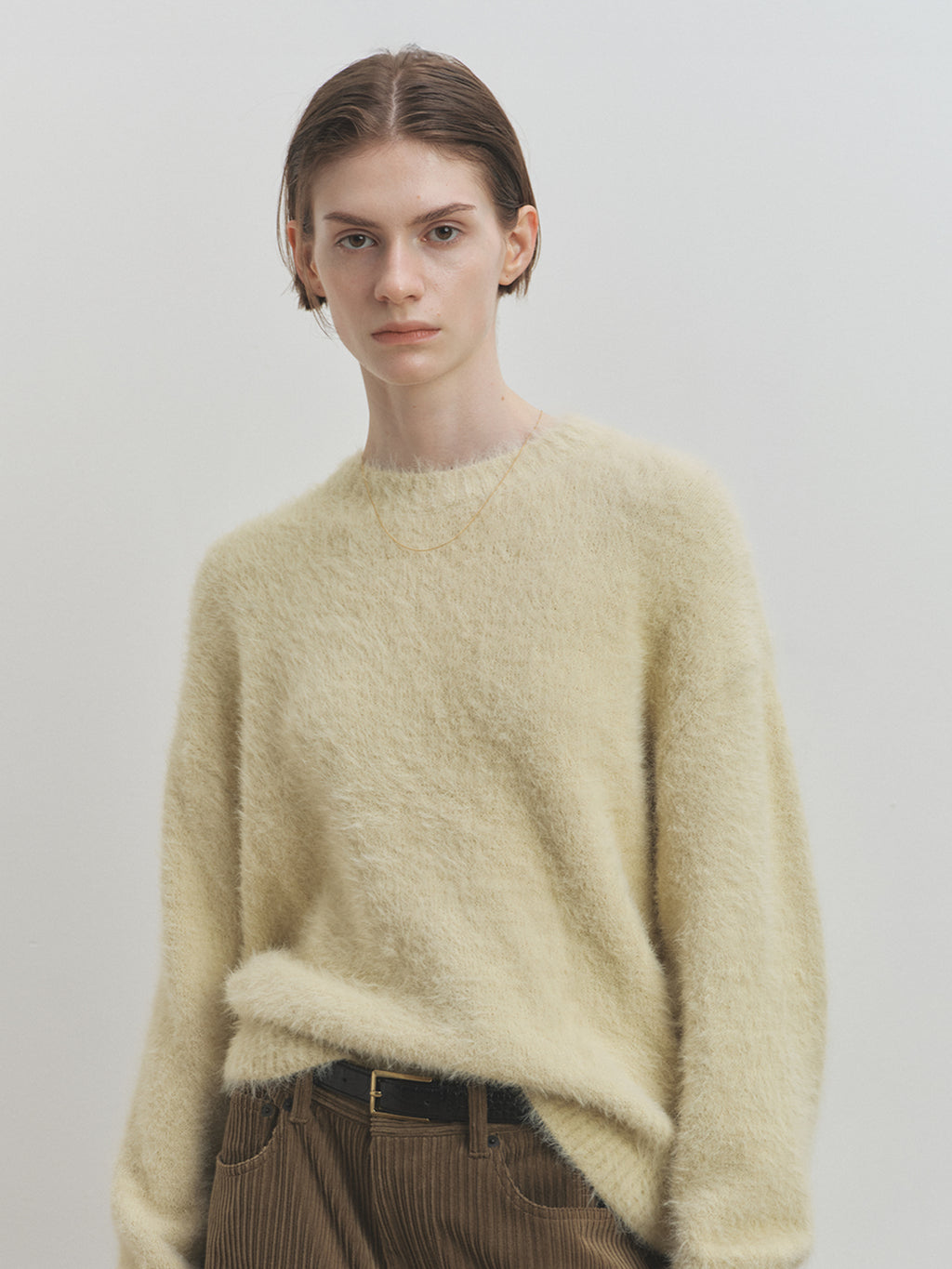 Tonywack - Faux Fur Crew-Neck Top (Ivory) product image 3 | TRAB K-Fashion Australia