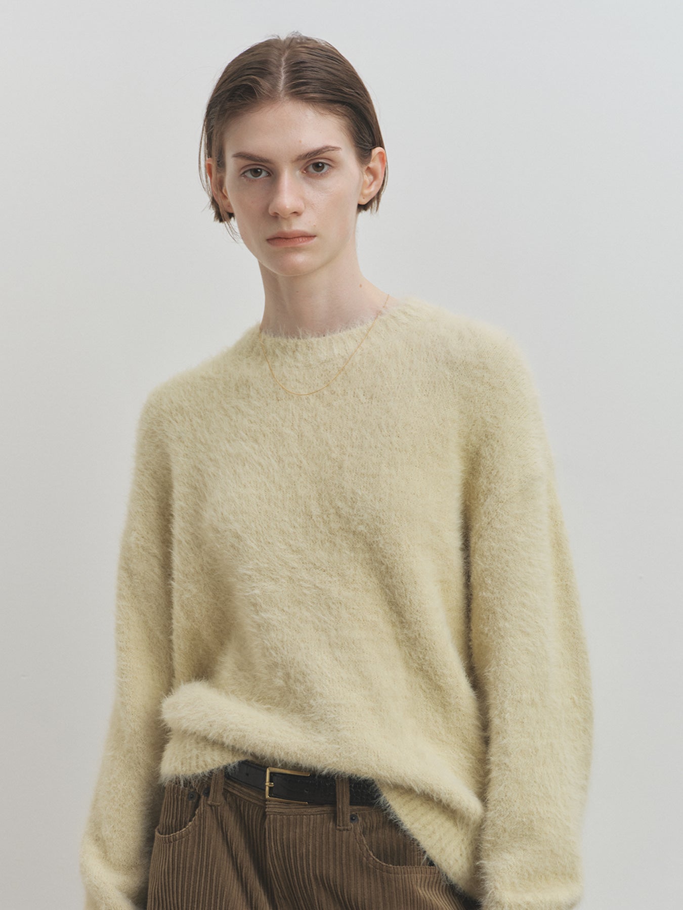 Tonywack - Faux Fur Crew-Neck Top (Ivory) product image 3 | TRAB K-Fashion Australia