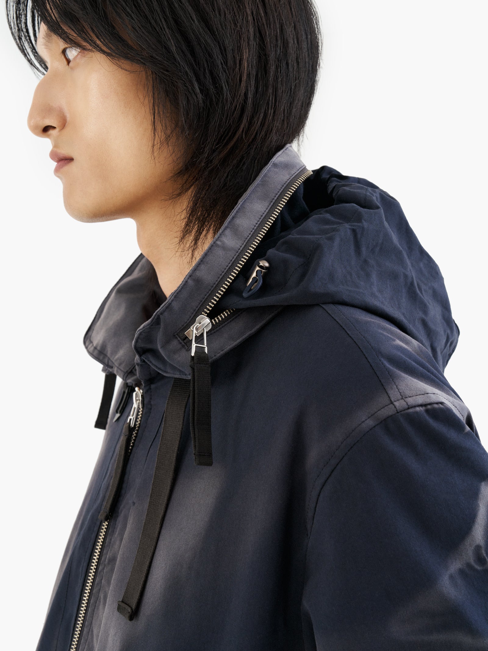 Jiyong Kim - Sun-Bleached Convertible Collar Jacket (Blue) product image 7 | TRAB K-Fashion Australia