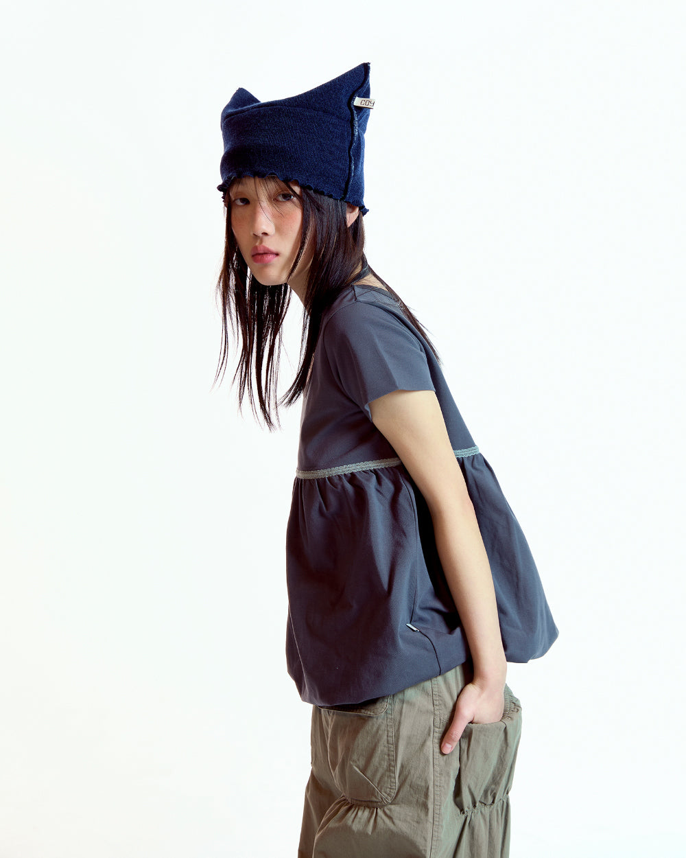 Coyseio - Lace Balloon T-Shirt (Dark Grey) product image 4 | TRAB K-Fashion Australia