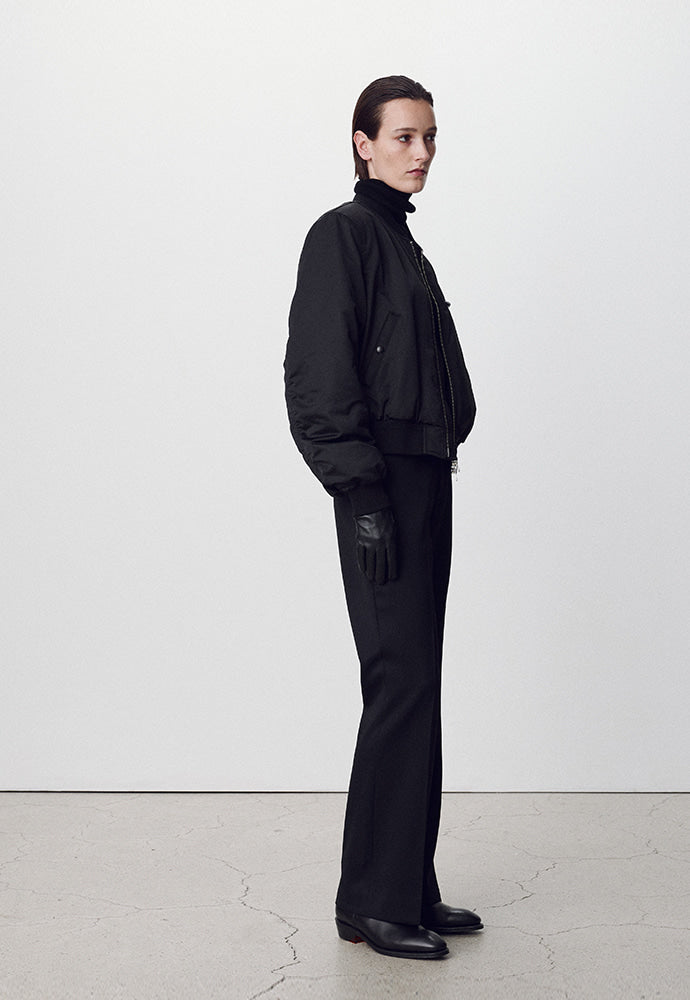 Tonywack - Recycled-Polyester Cropped Padded Bomber (Black) product image 3 | TRAB K-Fashion Australia