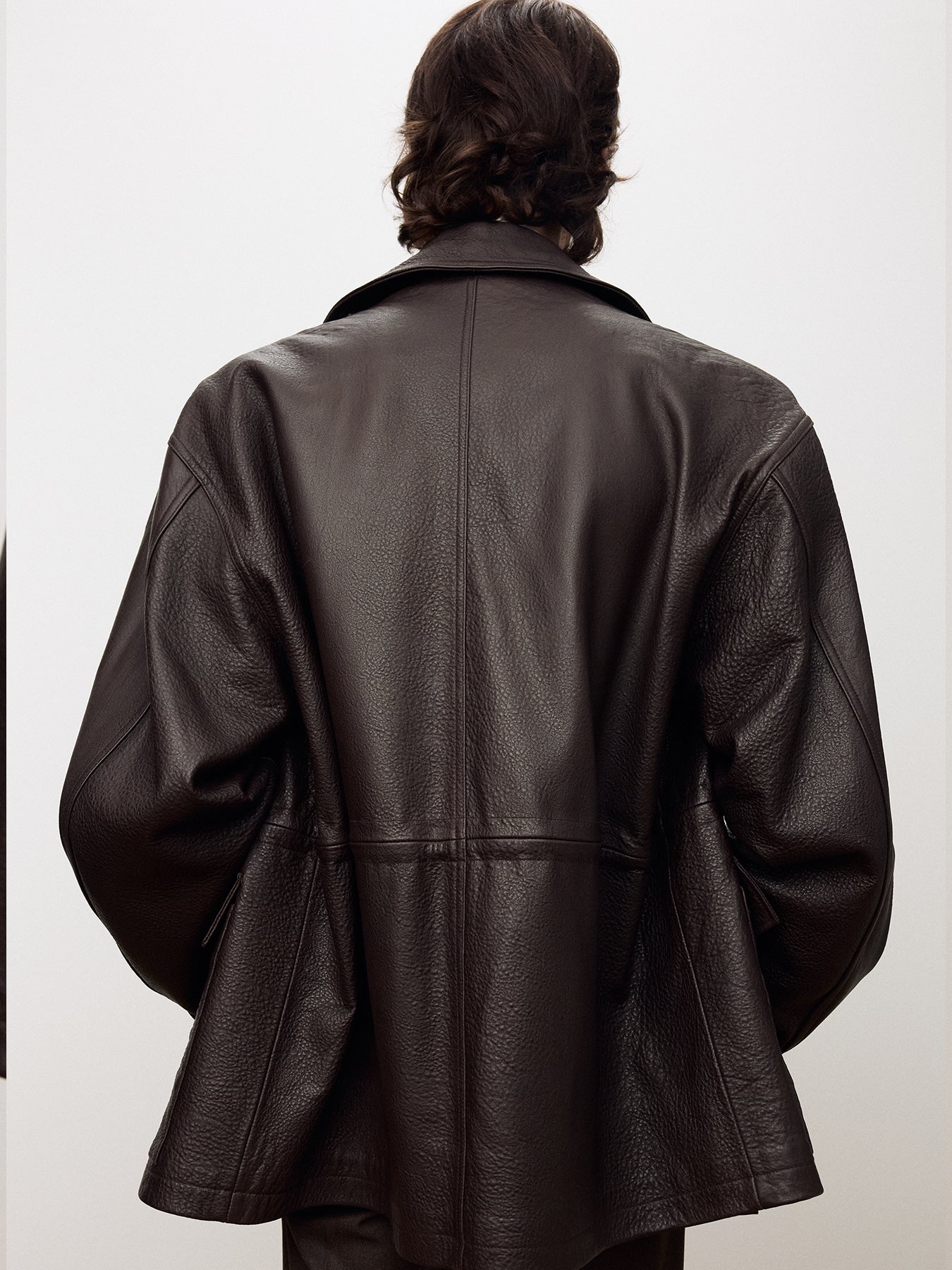 Tonywack - Lamb Leather Cargo Jacket (Dark Brown) product image 1 | TRAB K-Fashion Australia