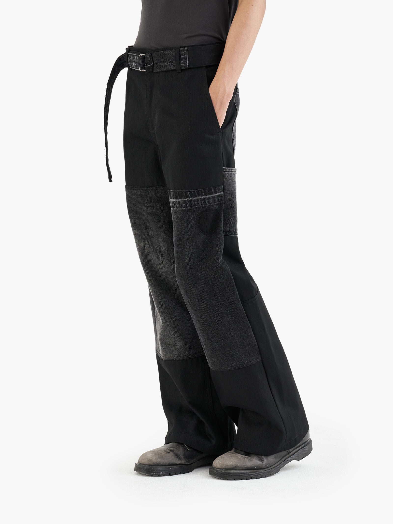 Jiyong Kim - Re-worked Denim Trousers (Black) product image 3 | TRAB K-Fashion Australia