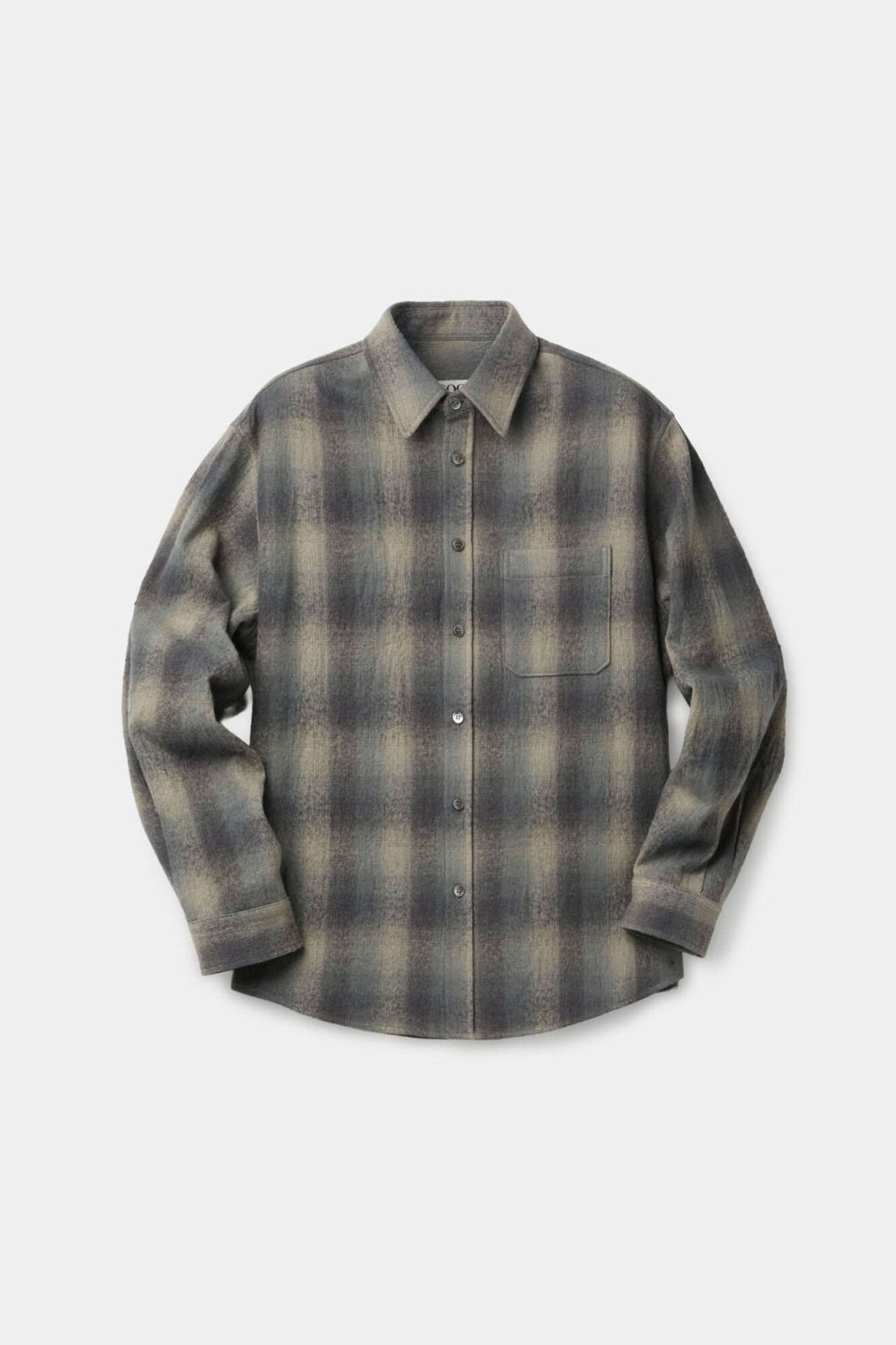 Coor - Ombre Flannel One Pocket Checkered Shirt V.2 (Blue Gray) product image 1 | TRAB K-Fashion Australia