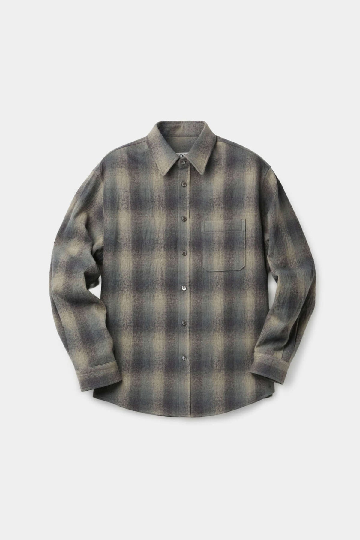 Coor - Ombre Flannel One Pocket Checkered Shirt V.2 (Blue Gray) product image 1 | TRAB K-Fashion Australia