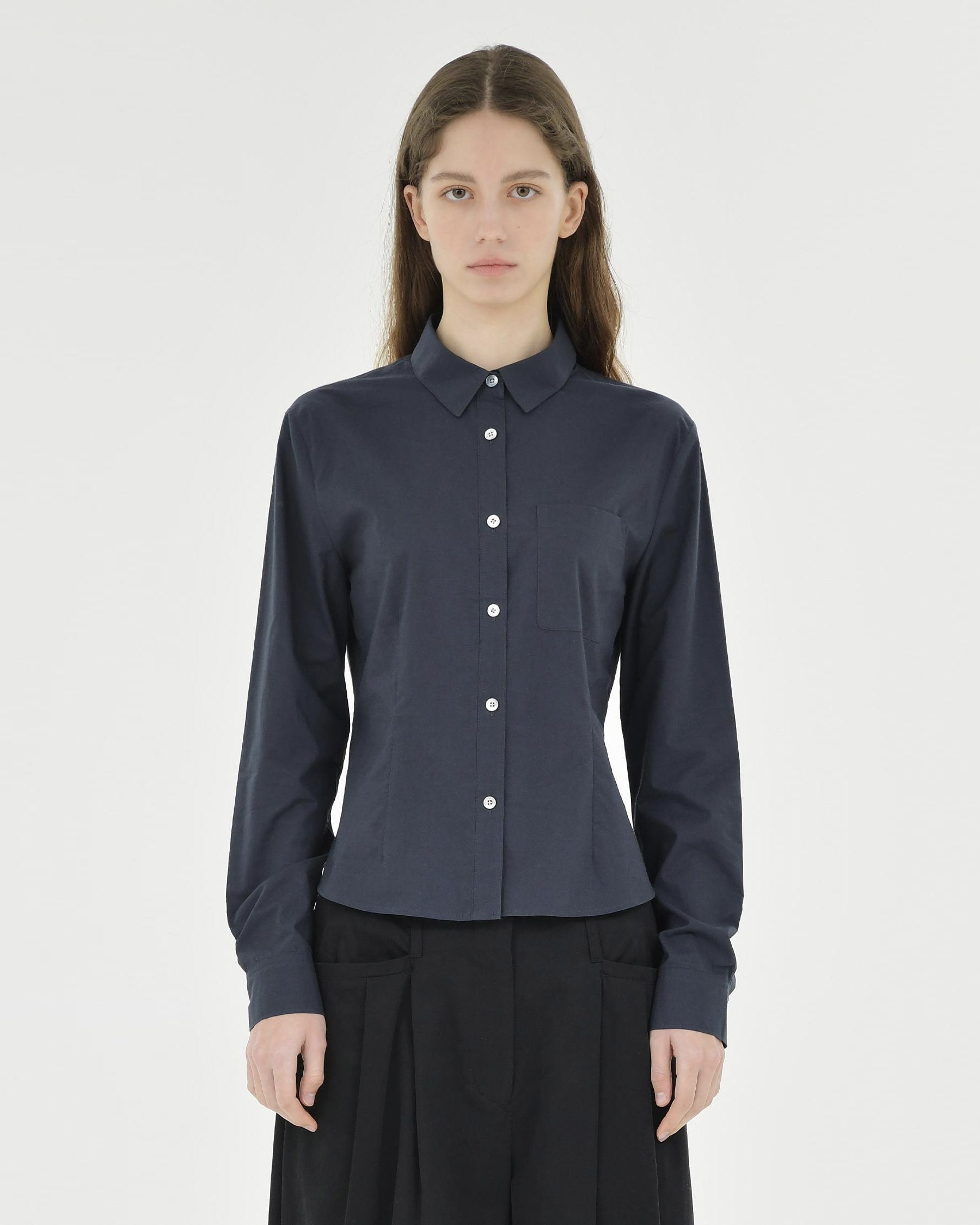 Brownyard - Line Shirt (Dark Navy) product image 1 | TRAB K-Fashion Australia