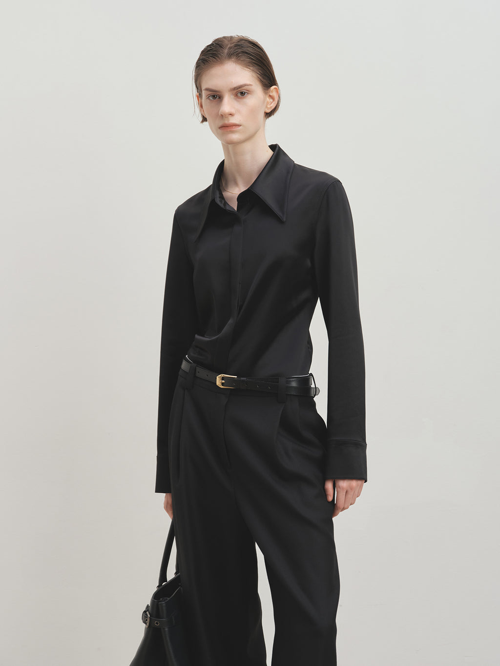 Tonywack - Pleated Wool Tailored Pants (Black) product image 4 | TRAB K-Fashion Australia