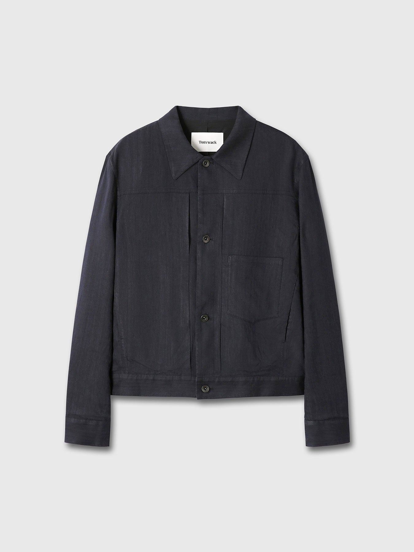 Tonywack - Washed Linen Trucker Jacket Italian Fabric (Dark Navy) product image 9 | TRAB K-Fashion Australia