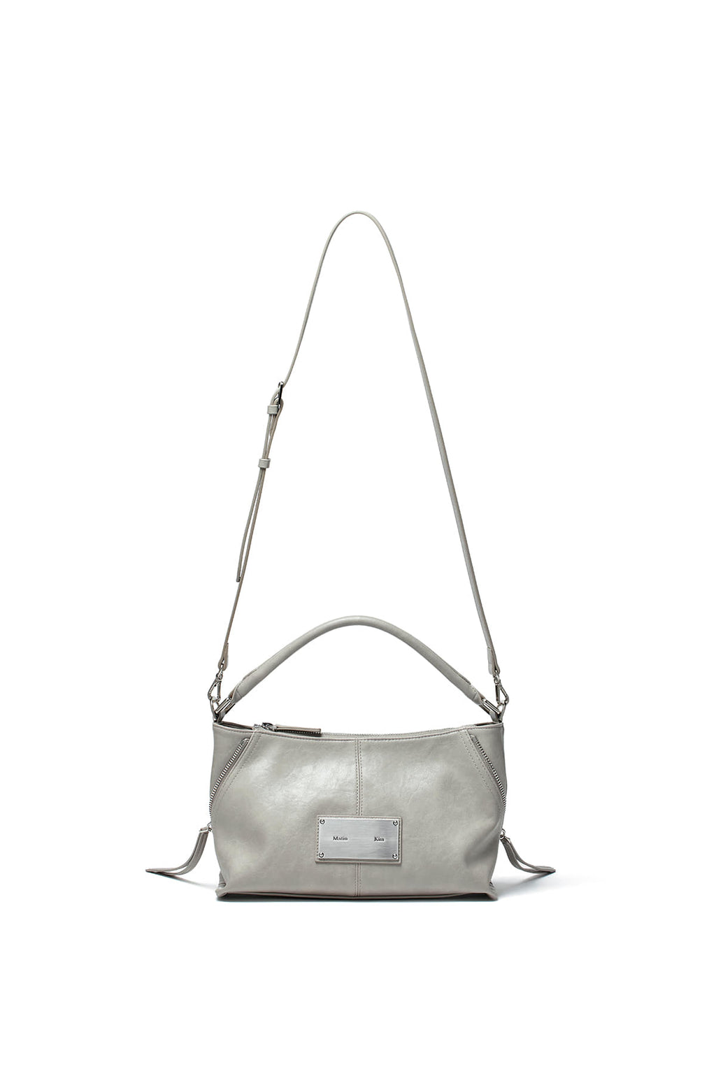 Matin Kim - Side Zipper Two Way Bag (Grey) product image 3 | TRAB K-Fashion Australia