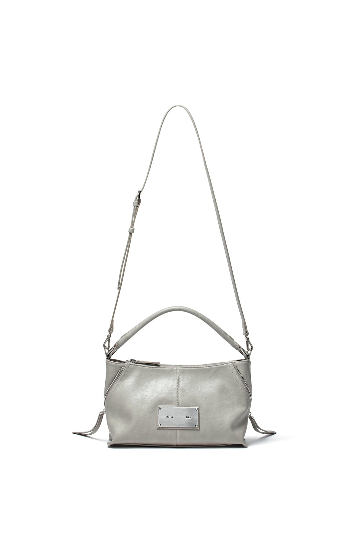 Matin Kim - Side Zipper Two Way Bag (Grey) product image 3 | TRAB K-Fashion Australia