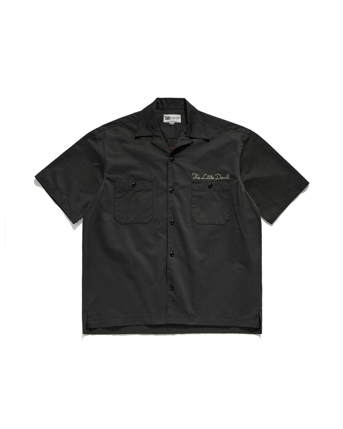 Eastlogue - Embroidered Work Half Shirts (Charcoal) product image 5 | TRAB K-Fashion Australia