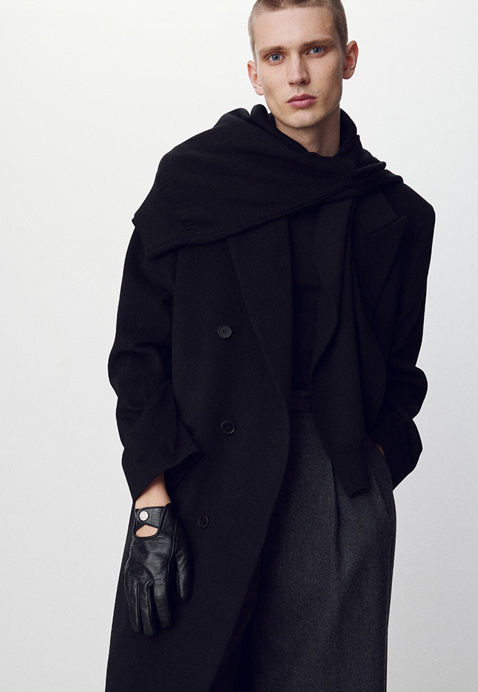 Tonywack - Wool And Cashmere Extra-Long Coat (Black) product image 6 | TRAB K-Fashion Australia