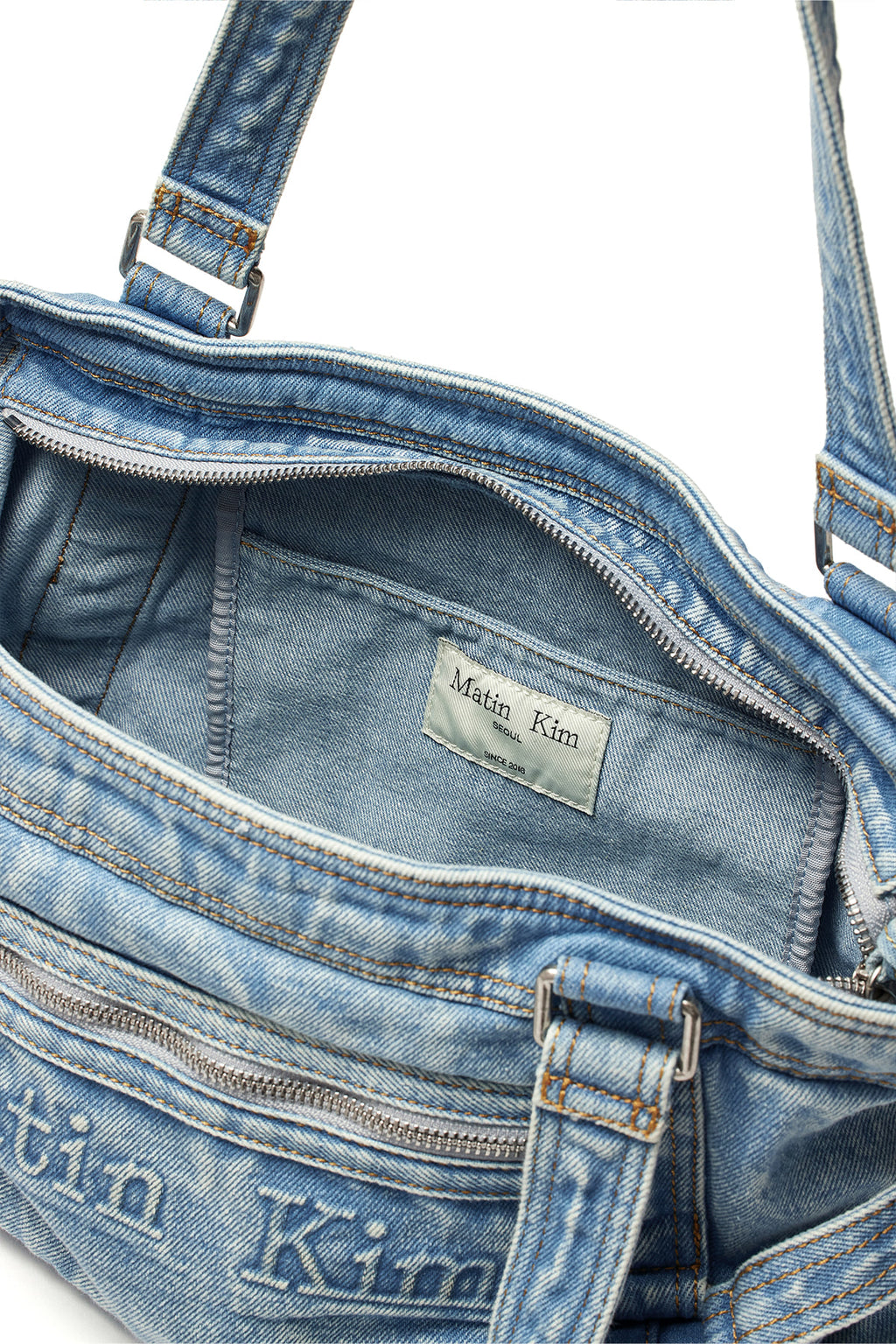 Matin Kim - Matin Washed Denim Square Bag (Light Blue) product image 4 | TRAB K-Fashion Australia