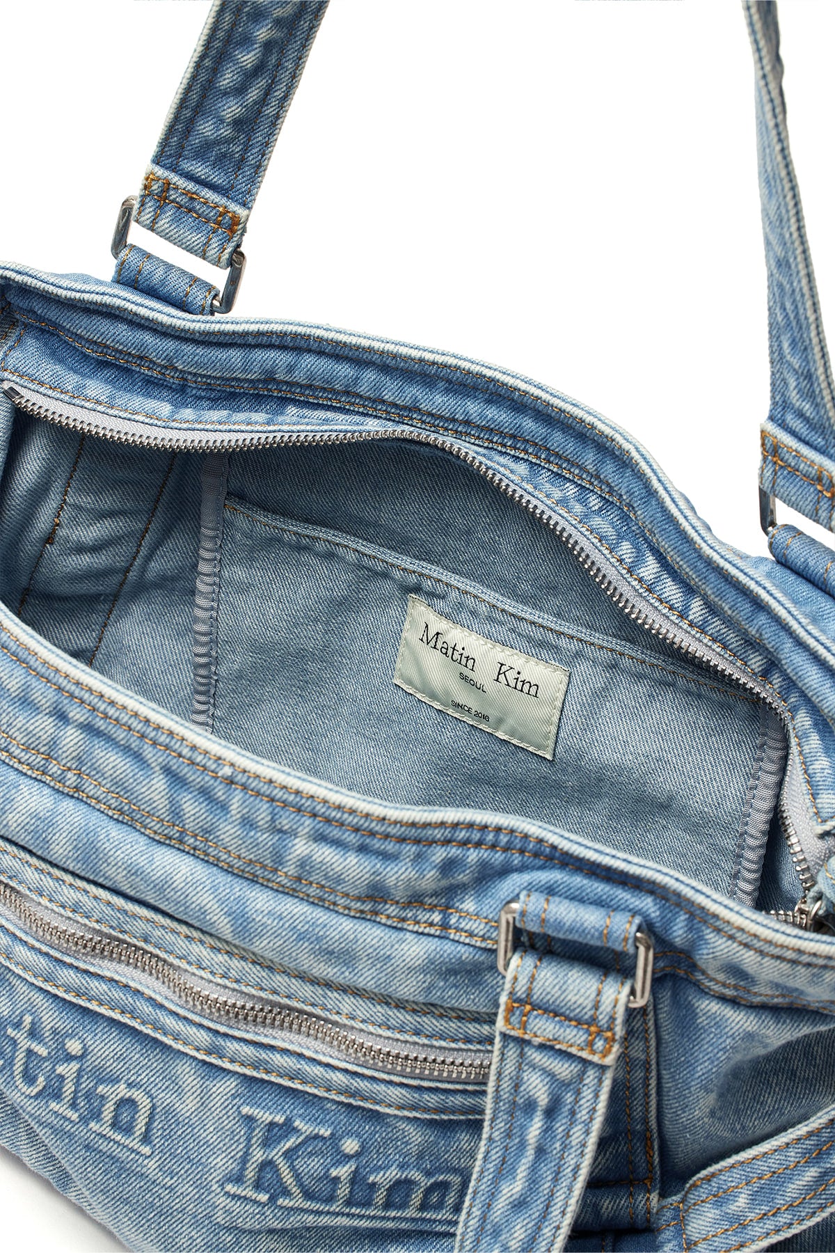 Matin Kim - Matin Washed Denim Square Bag (Light Blue) product image 4 | TRAB K-Fashion Australia