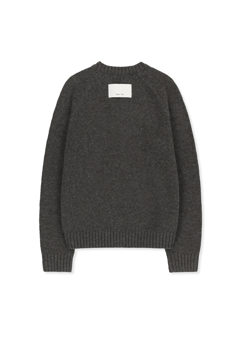 Matin Kim - Matin Button Point Henley Neck Logo Knit Top (Charcoal) product image 7 | TRAB K-Fashion Australia