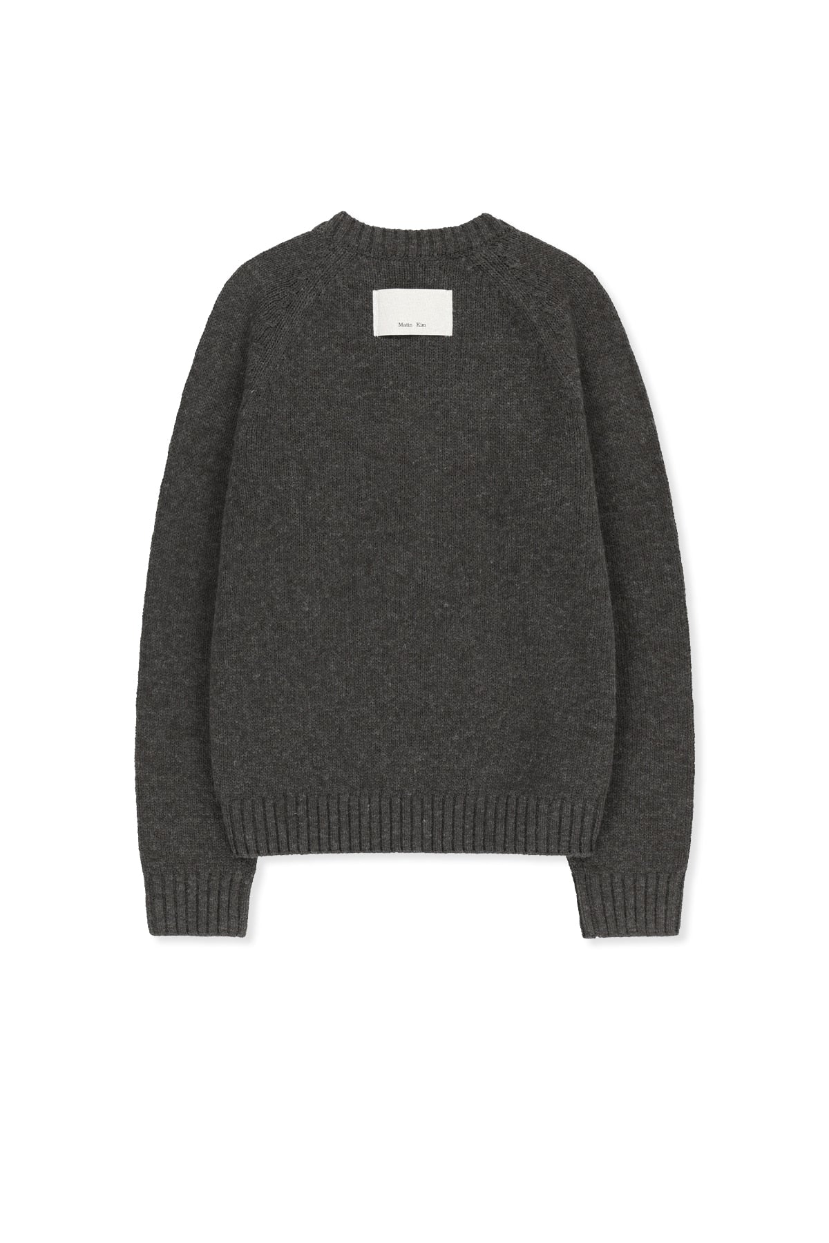 Matin Kim - Matin Button Point Henley Neck Logo Knit Top (Charcoal) product image 7 | TRAB K-Fashion Australia