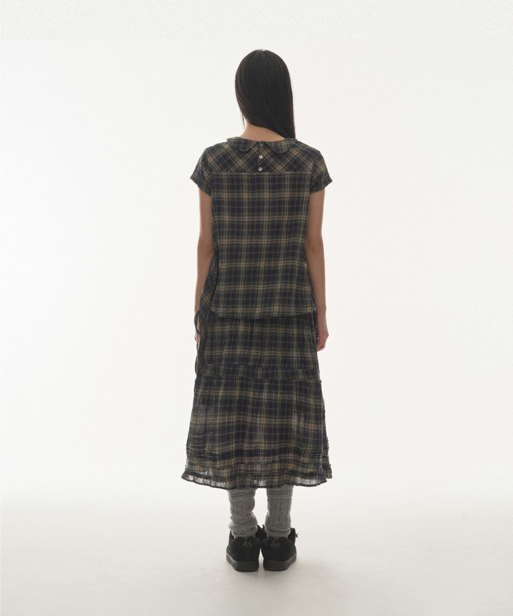 Coyseio - Shirring Midi Skirt Check product image 9 | TRAB K-Fashion Australia