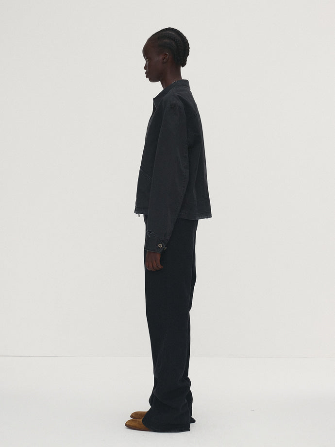 Tonywack - Garment-Dyed Cotton Distressed Mechanic Jacket (Faded Black) product image 2 | TRAB K-Fashion Australia