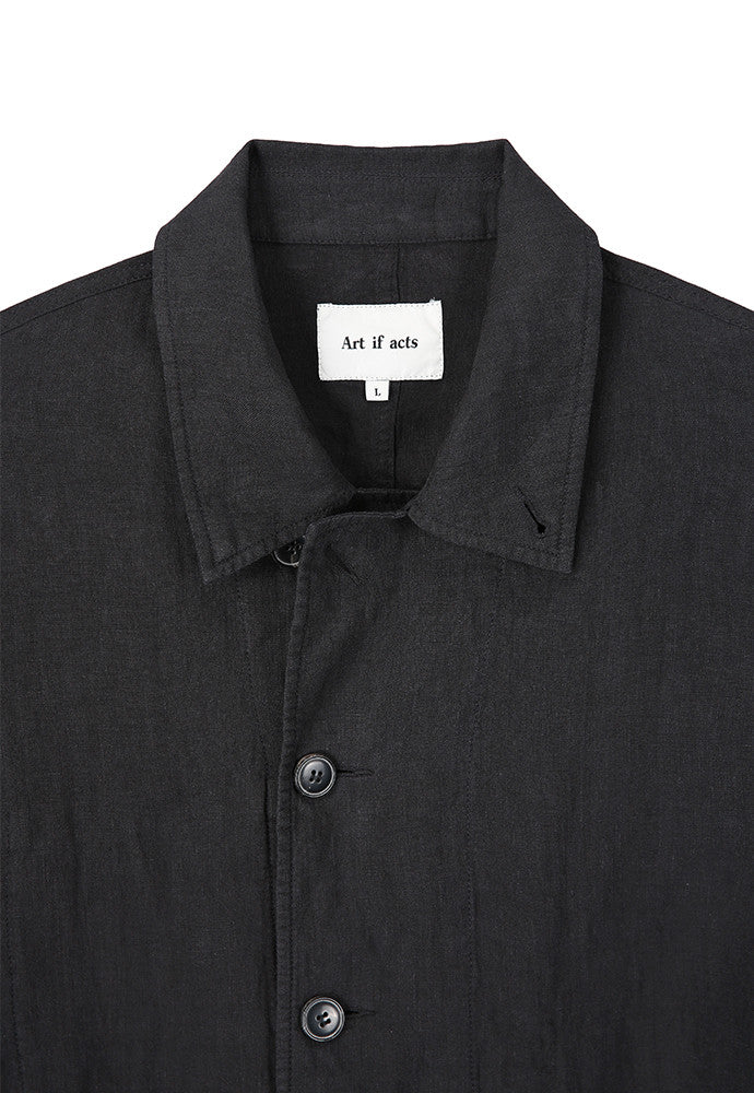 Art if acts - Linen French Work Jacket (Black) product image 8 | TRAB K-Fashion Australia