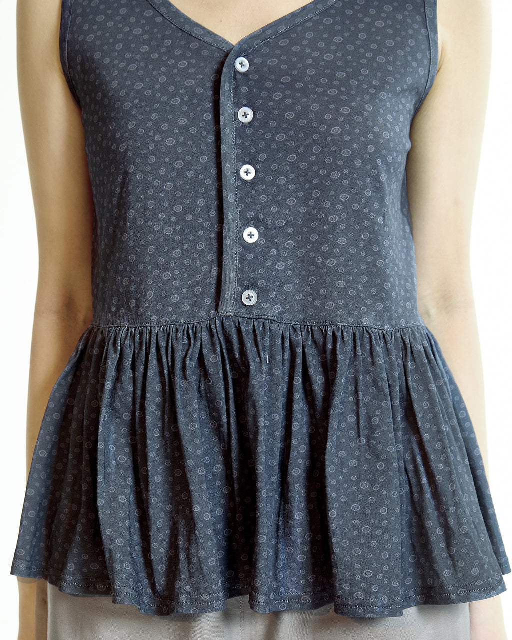 Coyseio - Dudu Ruffle Sleeveless (Charcoal) product image 2 | TRAB K-Fashion Australia