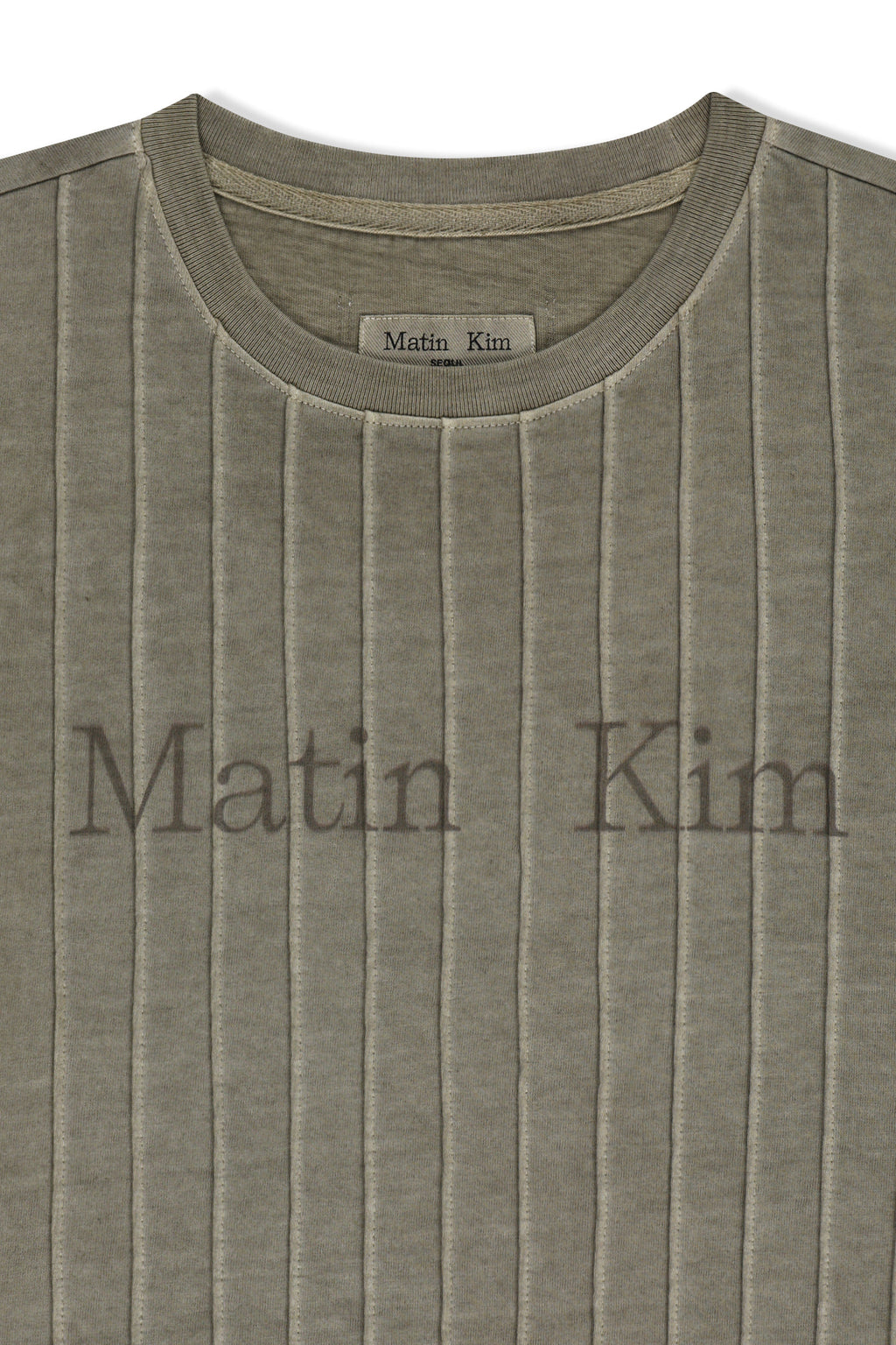 Matin Kim - Washed Logo Full Pintuck Top (Beige) product image 3 | TRAB K-Fashion Australia