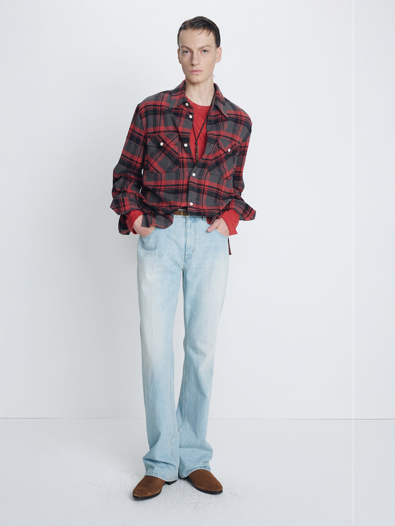 Tonywack - Flared-Leg Denim Jeans (Faded Light Blue) product image 6 | TRAB K-Fashion Australia