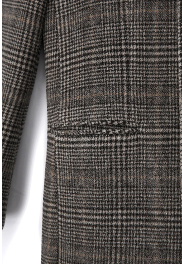 Tonywack - Sortie Wrap Coat (Brown Glen Check) product image 10 | TRAB K-Fashion Australia