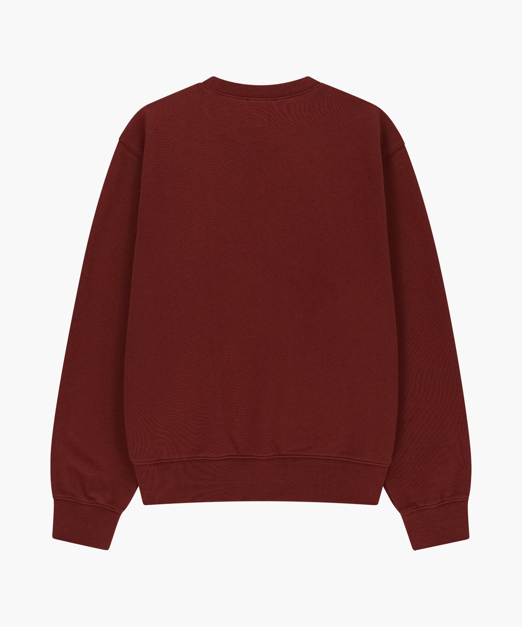 Marithe & Francois Girbaud - Small Classic Logo Oversized Sweatshirt (brushed) (Burgundy) product image 6 | TRAB K-Fashion Australia