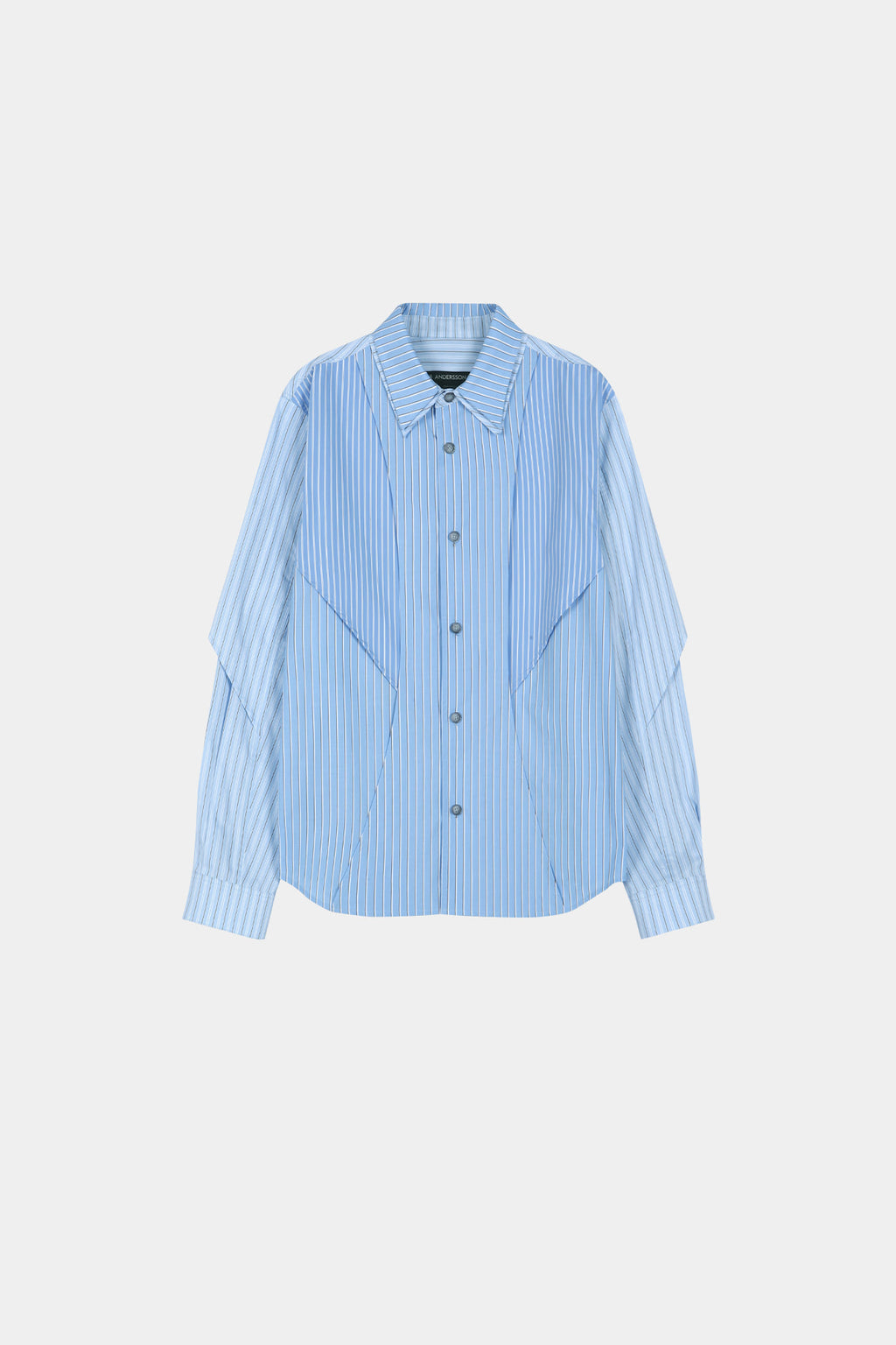 Andersson Bell - Double Layered Stripe Shirt (Blue) product image 9 | TRAB K-Fashion Australia