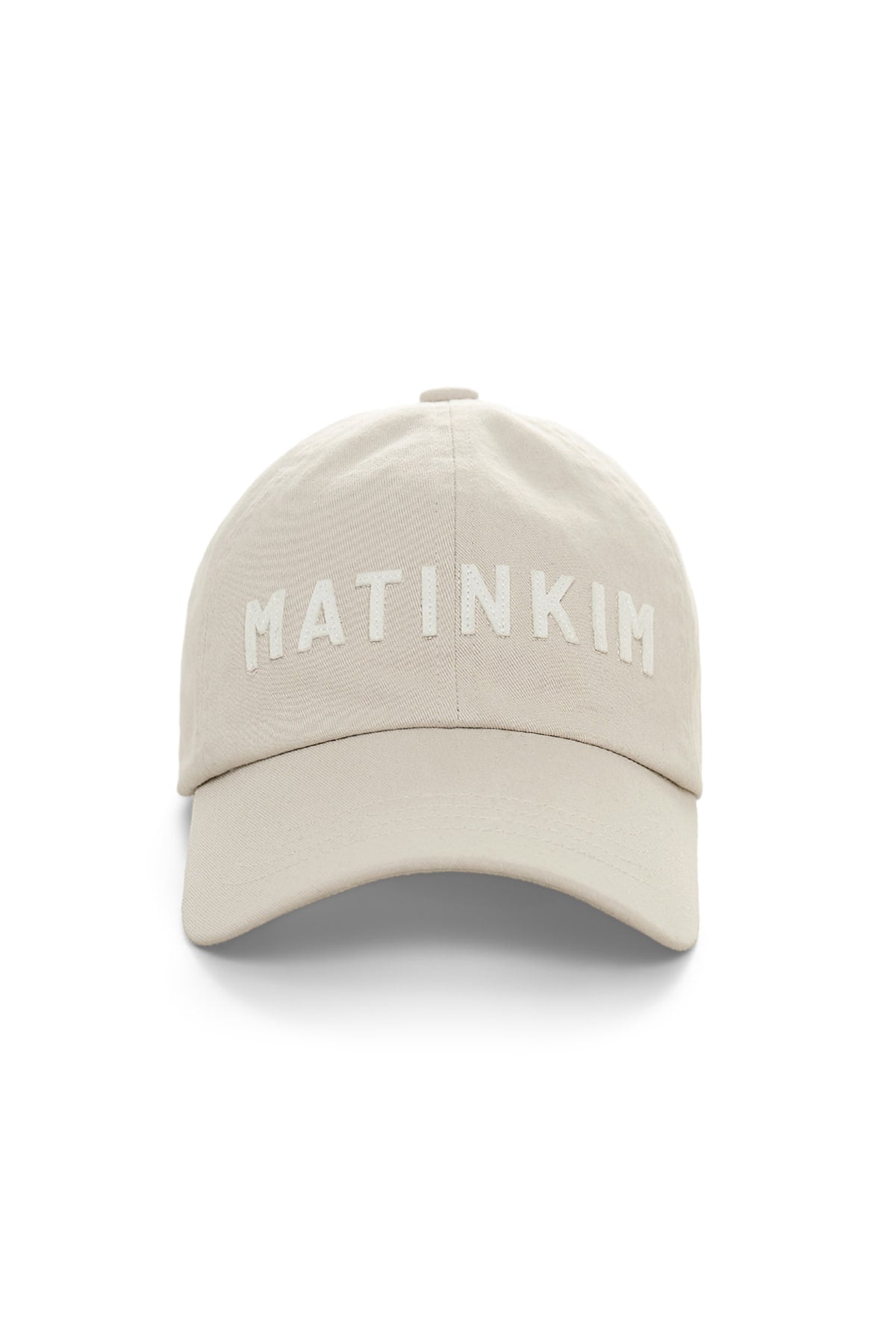 Matin Kim - Applique Felt Logo Ball Cap (Light Grey) product image 1 | TRAB K-Fashion Australia