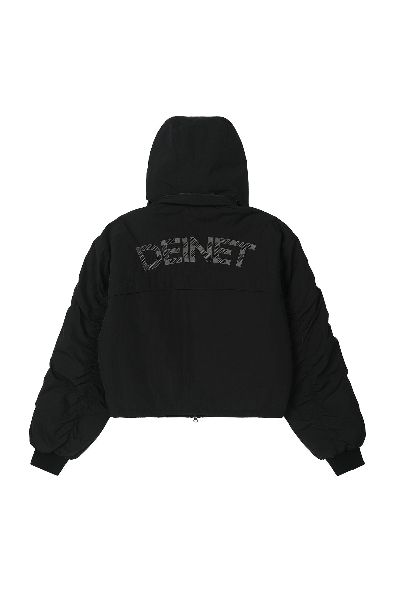 Deinet - Parka Ring Hooded Cropped Jumper (Black) product image 10 | TRAB K-Fashion Australia